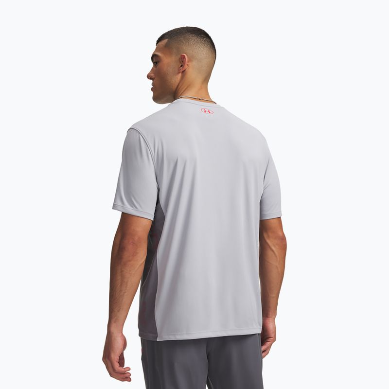 Koszulka treningowa męska Under Armour Tech Utility SS mod gray/racer red 2