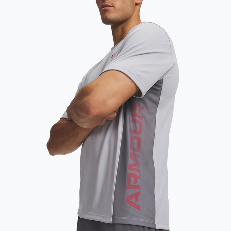 Koszulka treningowa męska Under Armour Tech Utility SS mod gray/racer red 3