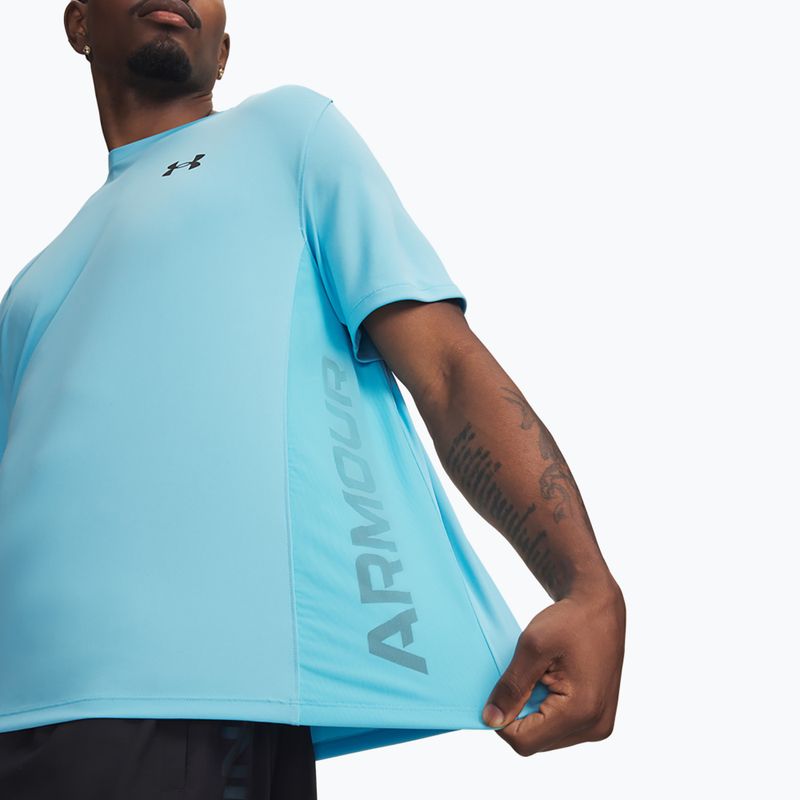 Koszulka treningowa męska Under Armour Tech Utility SS fresco blue/black 3
