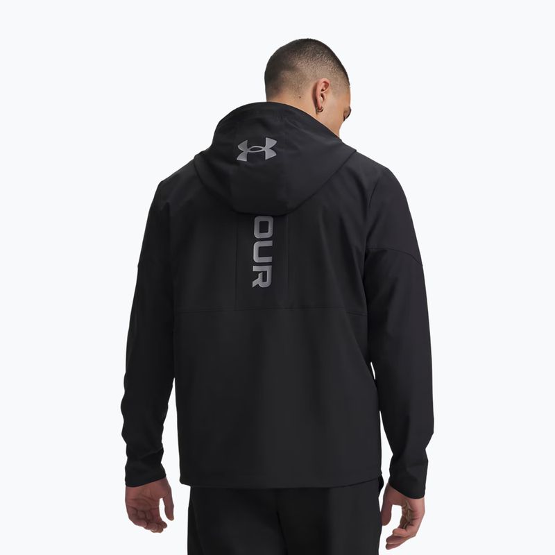 Kurtka treningowa męska Under Armour Tech Utility Woven Jacket black/black/steel 2