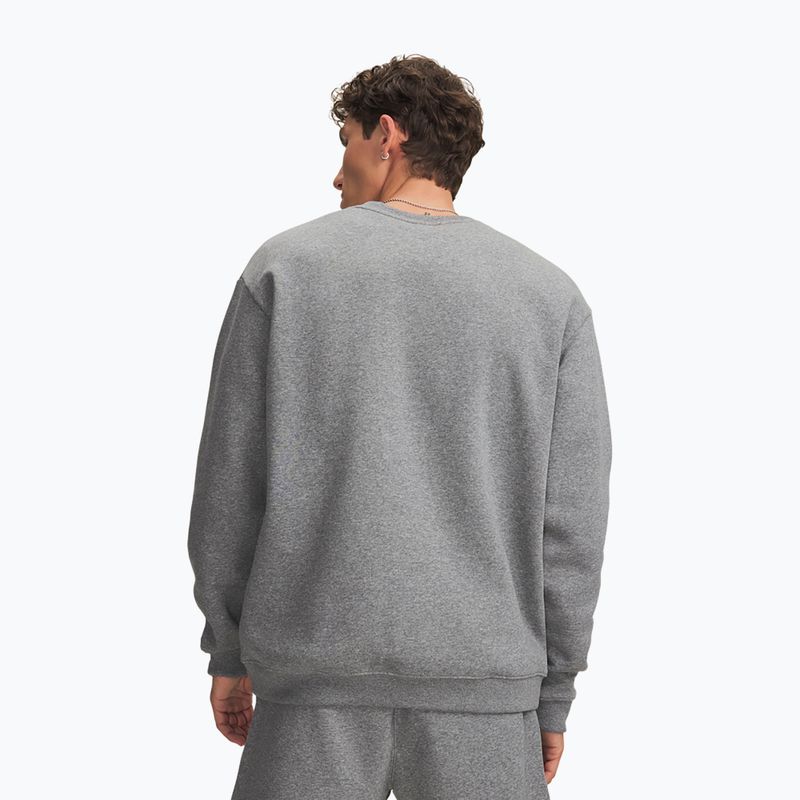 Bluza męska Under Armour Rival Fleece Crew castlerock light heather/white 2