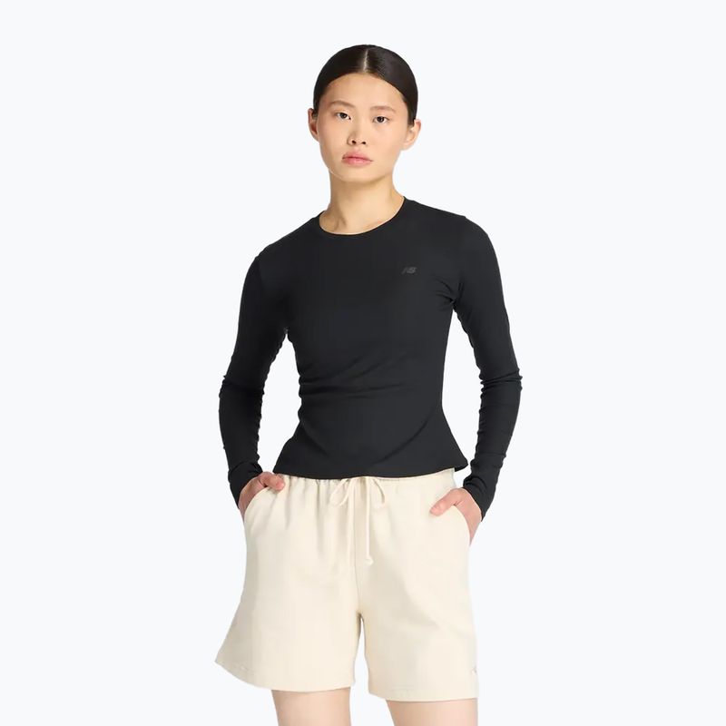 Longsleeve damski New Balance Micro-Rib black