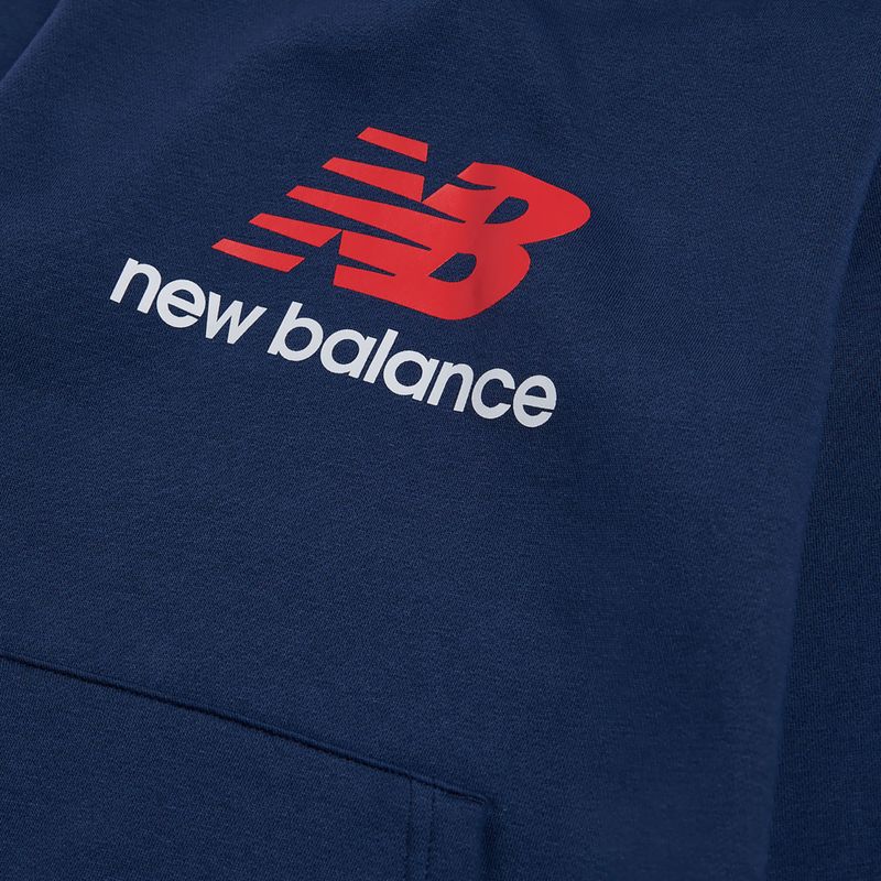 Bluza dziecięca New Balance BB Stacked Logo Hoodie nb navy 3