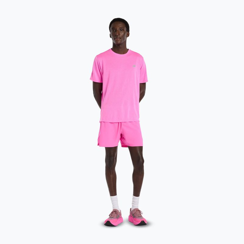 Spodenki męskie New Balance RC Seamless 5" pink heat 2