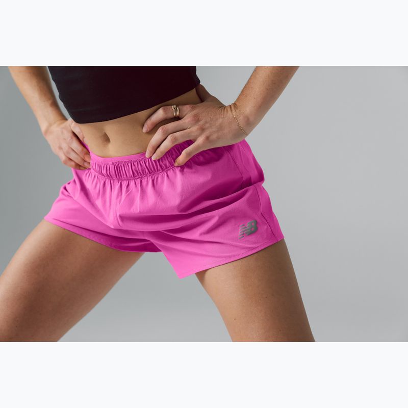 Spodenki damskie New Balance RC Seamless 3" pink heat 9