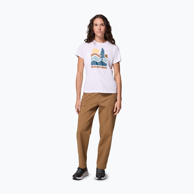 Koszulka damska Columbia Ruby Springs Graphic Fitted white/get hiked 2