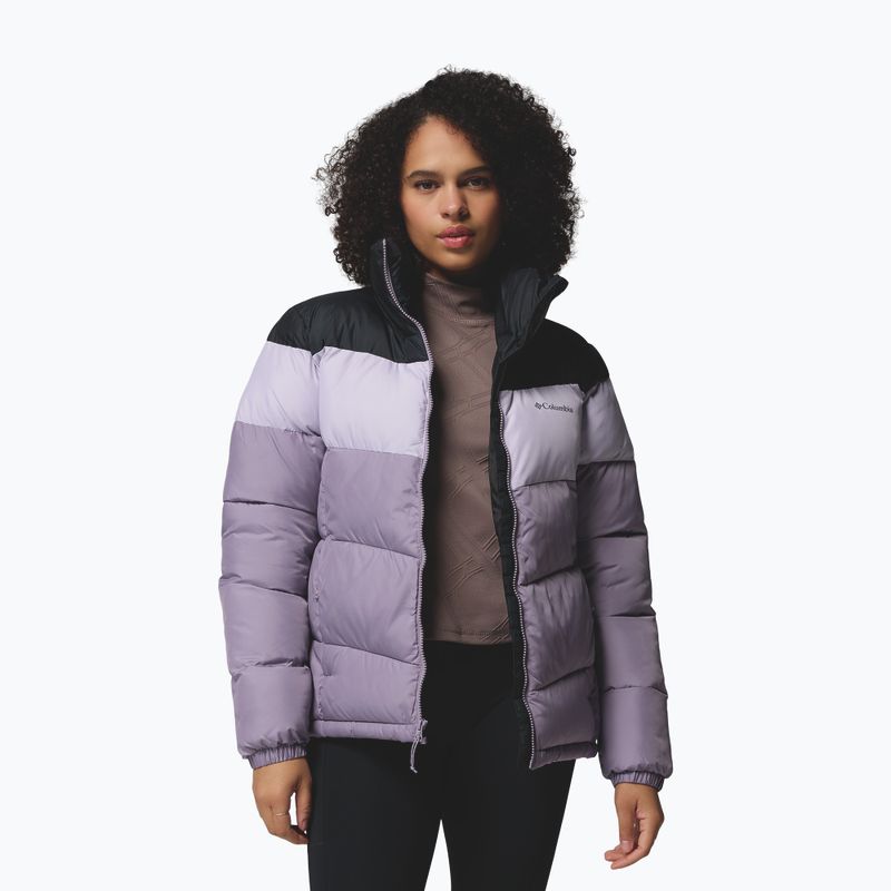 Kurtka ocieplana damska Columbia Puffect II Colorblock shale purple/lavender pearl/black 5