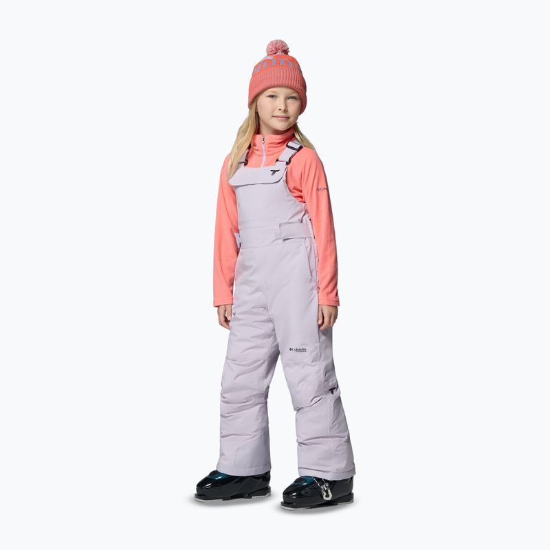 Spodnie narciarskie dziecięce Columbia Holcomb Grove Bib lavender pearl 4
