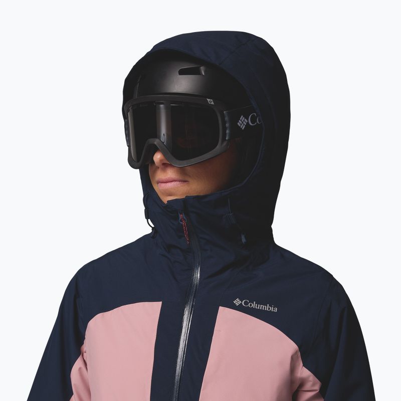 Kurtka narciarska damska Columbia Liftline eraser pink/collegiate navy/rich wine 5