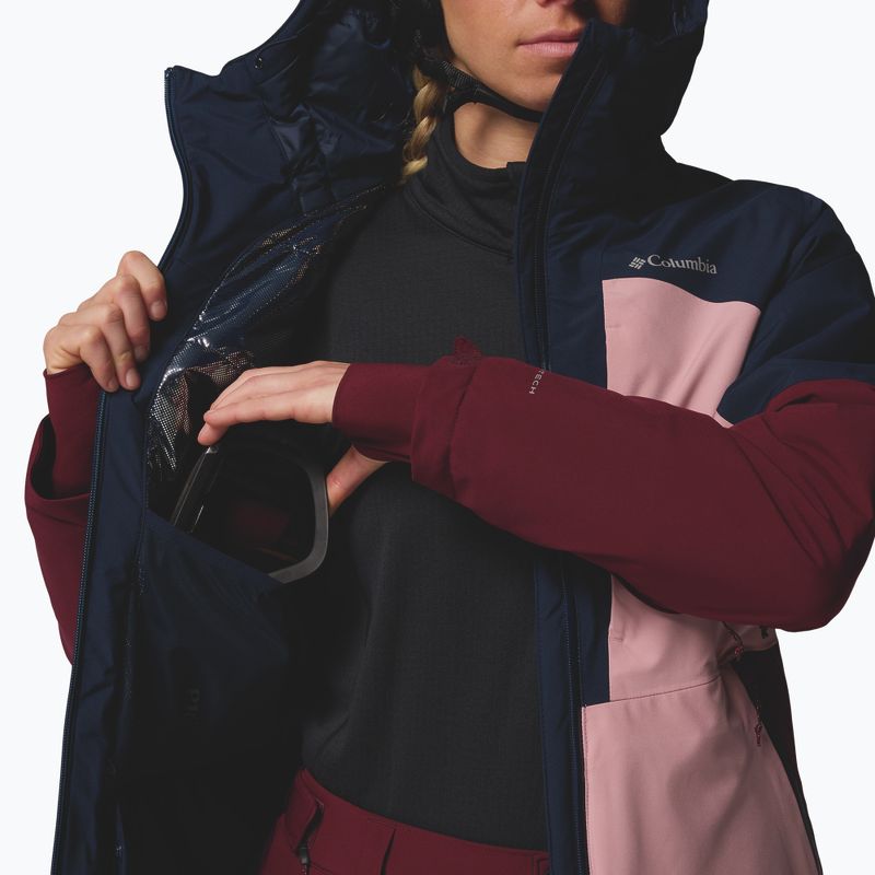 Kurtka narciarska damska Columbia Liftline eraser pink/collegiate navy/rich wine 13
