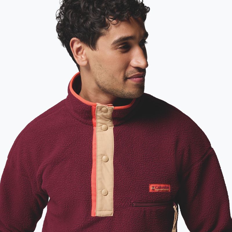 Bluza polarowa męska Columbia Helvetia II Half Snap Fleece rich wine 5