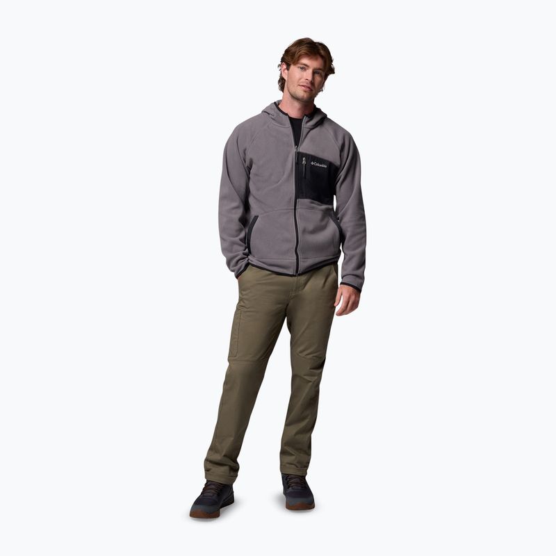 Bluza polarowa męska Columbia Fast Trek Overlay Hooded city grey/black 2