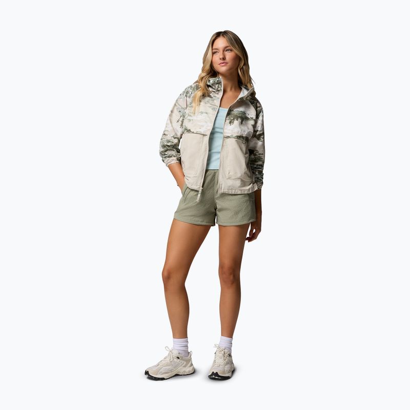 Kurtka przeciwwiatrowa damska Columbia Spire Valley Printed Windbreaker safari fieldaze print/dark stone 2