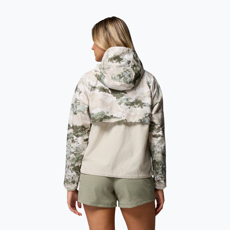 Kurtka przeciwwiatrowa damska Columbia Spire Valley Printed Windbreaker safari fieldaze print/dark stone 3