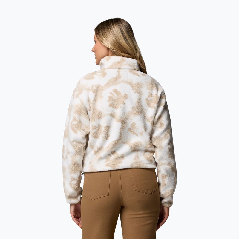 Bluza polarowa damska Columbia Helvetia II Printed Cropped Half Snap seasalt/sprayflower 3