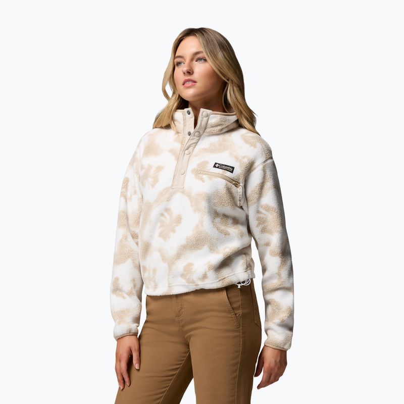 Bluza polarowa damska Columbia Helvetia II Printed Cropped Half Snap seasalt/sprayflower 4