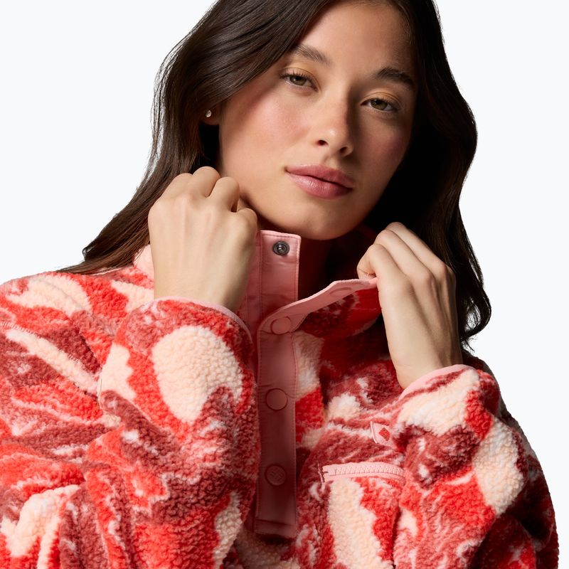 Bluza polarowa damska Columbia Helvetia II Printed Cropped Half Snap poppy red/sunscape 5