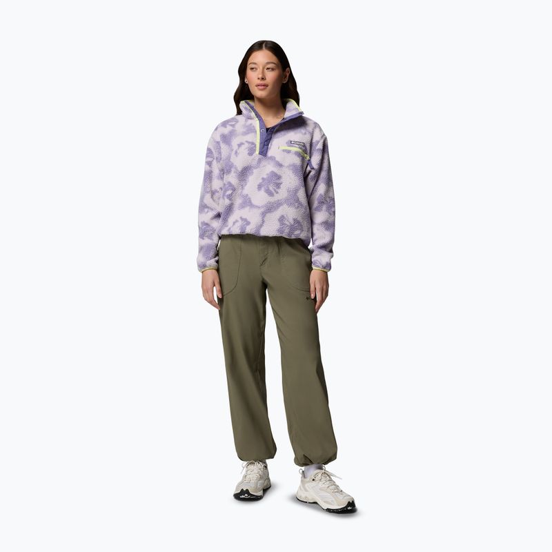 Bluza polarowa damska Columbia Helvetia II Printed Cropped Half Snap stormwatch/sprayflower 2