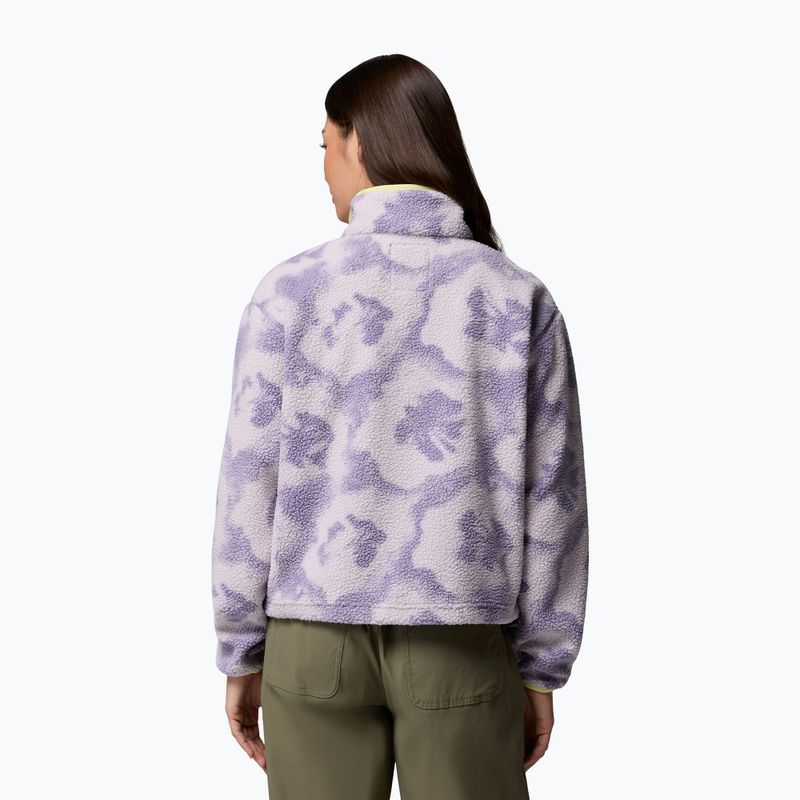 Bluza polarowa damska Columbia Helvetia II Printed Cropped Half Snap stormwatch/sprayflower 3