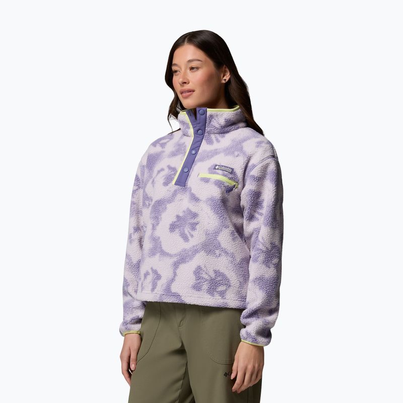 Bluza polarowa damska Columbia Helvetia II Printed Cropped Half Snap stormwatch/sprayflower 4
