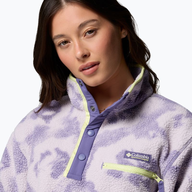 Bluza polarowa damska Columbia Helvetia II Printed Cropped Half Snap stormwatch/sprayflower 5