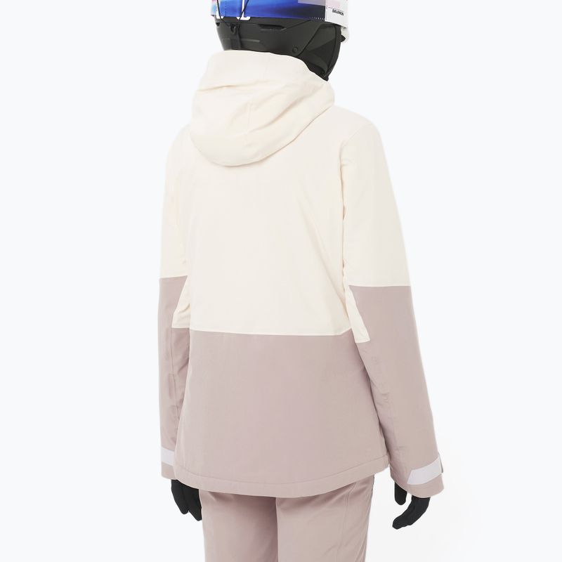 Kurtka narciarska damska Salomon Highland whisper white/etherea 2