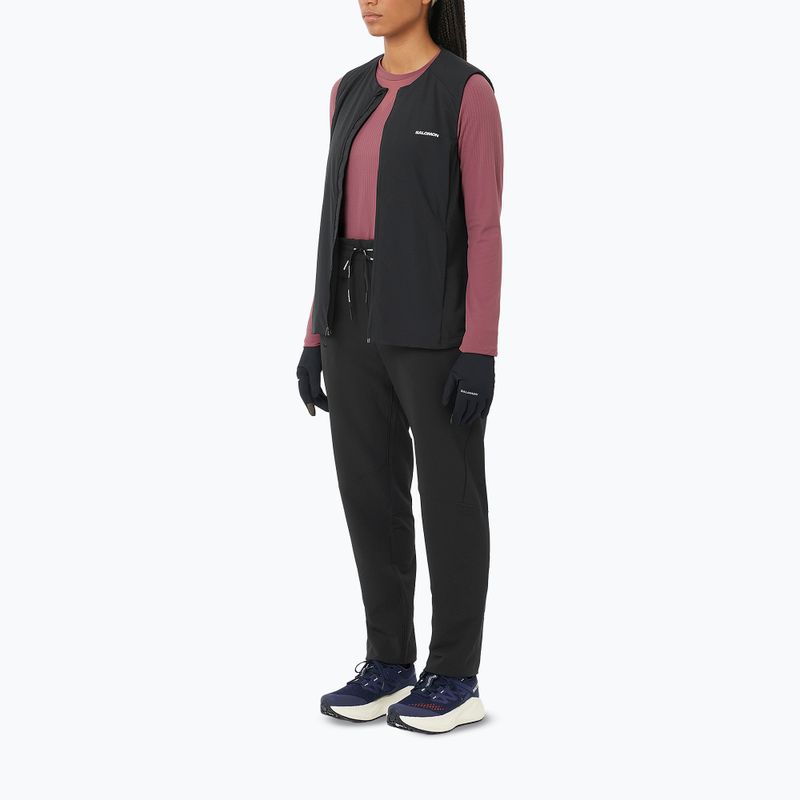 Spodnie do biegania damskie Salomon Shakeout Hexaflow Pants deep black 2