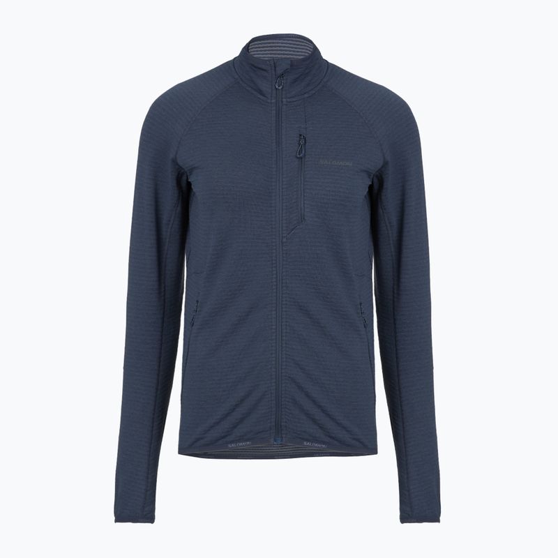 Bluza polarowa damska Salomon Lightwarm Full Zip blue nights 5
