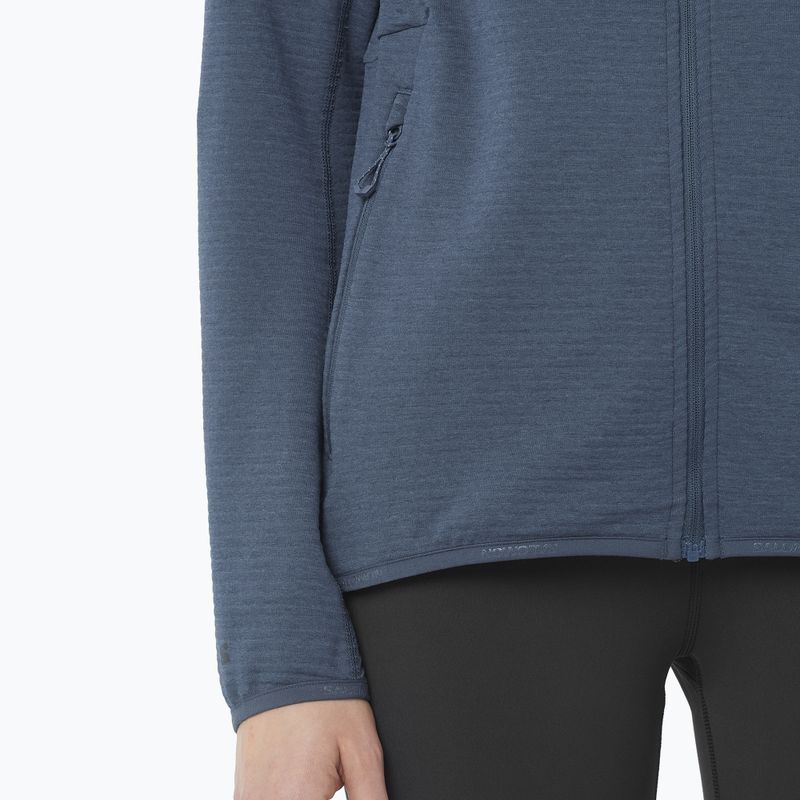 Bluza polarowa damska Salomon Lightwarm Full Zip blue nights 4