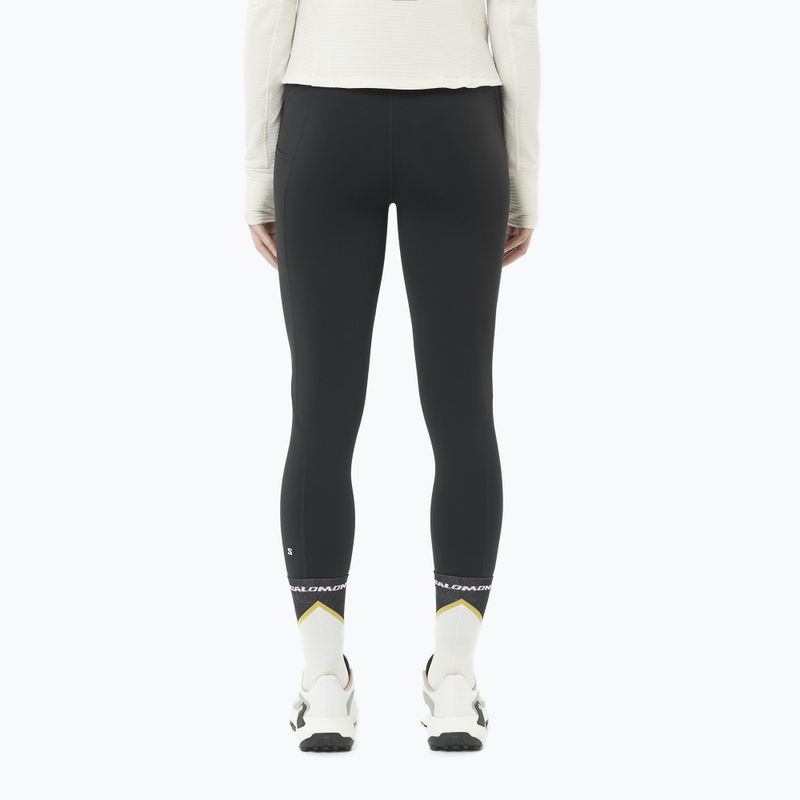 Legginsy do biegania damskie Salomon Shakeout Core Warm deep black 2