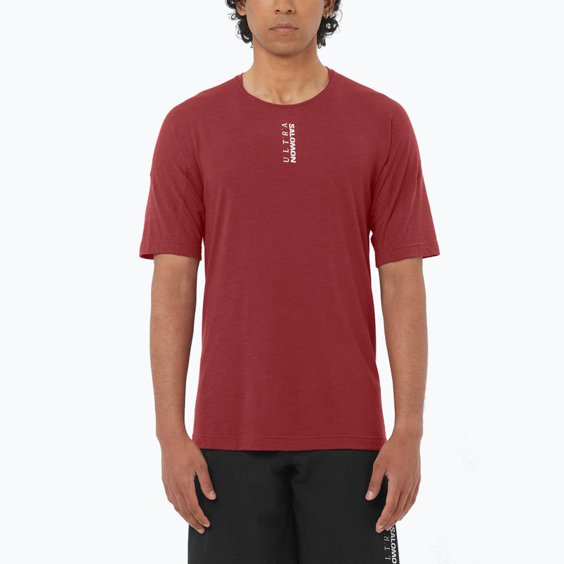 Koszulka do biegania męska Salomon Ultra Tee syrah
