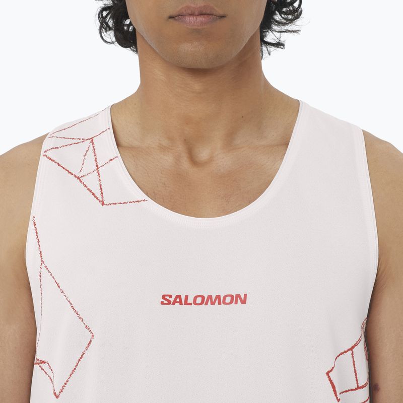Koszulka do biegania męska Salomon S/Lab Speed Tee lilac ash/fiery red 3