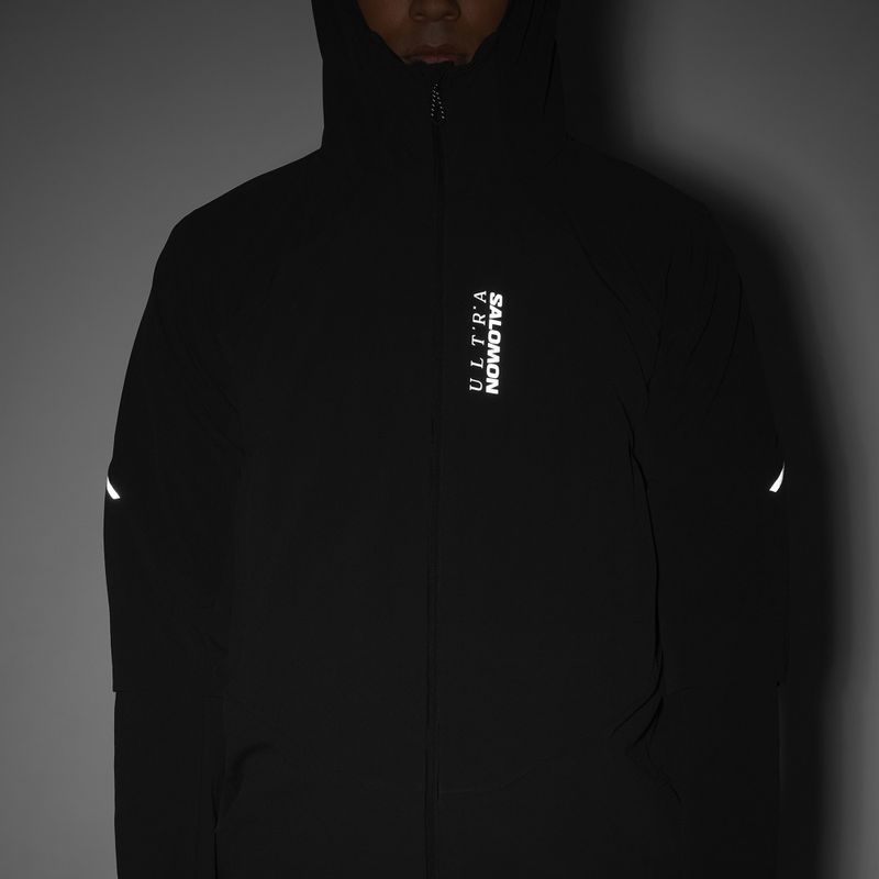 Kurtka do biegania męska Salomon Ultra Softshell Jacket deep black 7