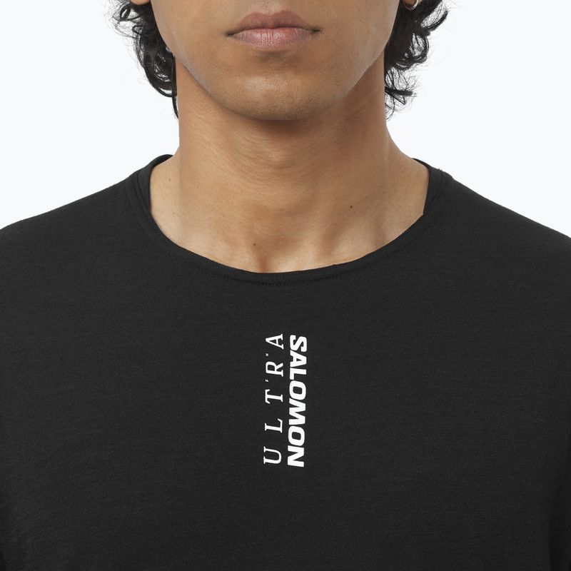 Koszulka do biegania męska Salomon Ultra Tee deep black 3