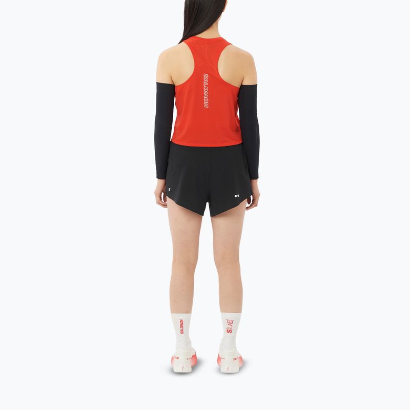 Koszulka do biegania damska Salomon Sense Aero Short Tank fiery red 2