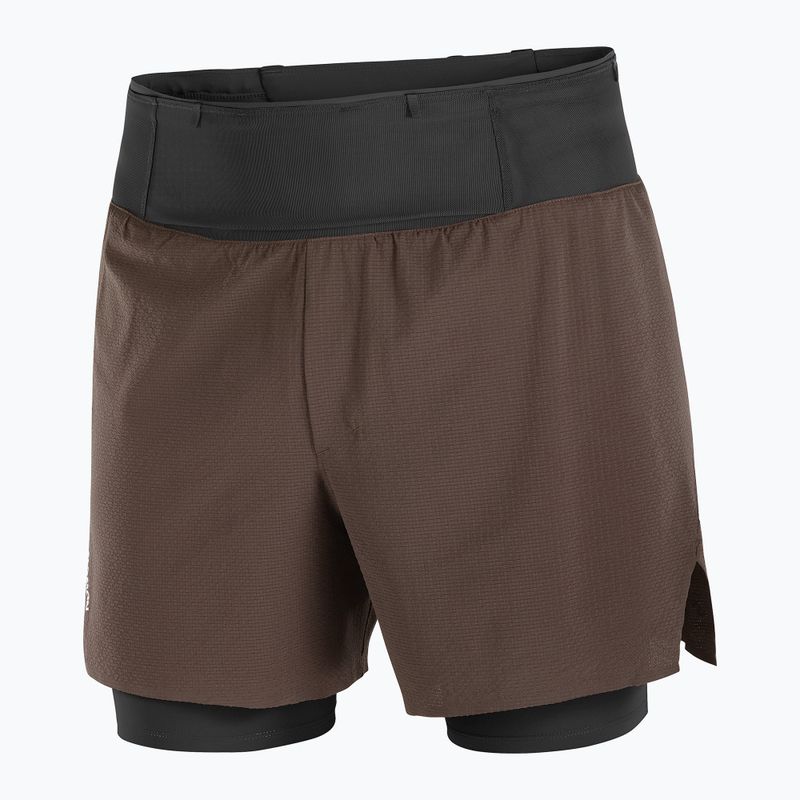 Spodenki do biegania męskie Salomon Sense Aero 2IN1 5" coffee bean 8