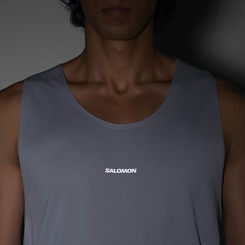 Koszulka do biegania męska Salomon Sense Aero Singlet GFX trade winds 6