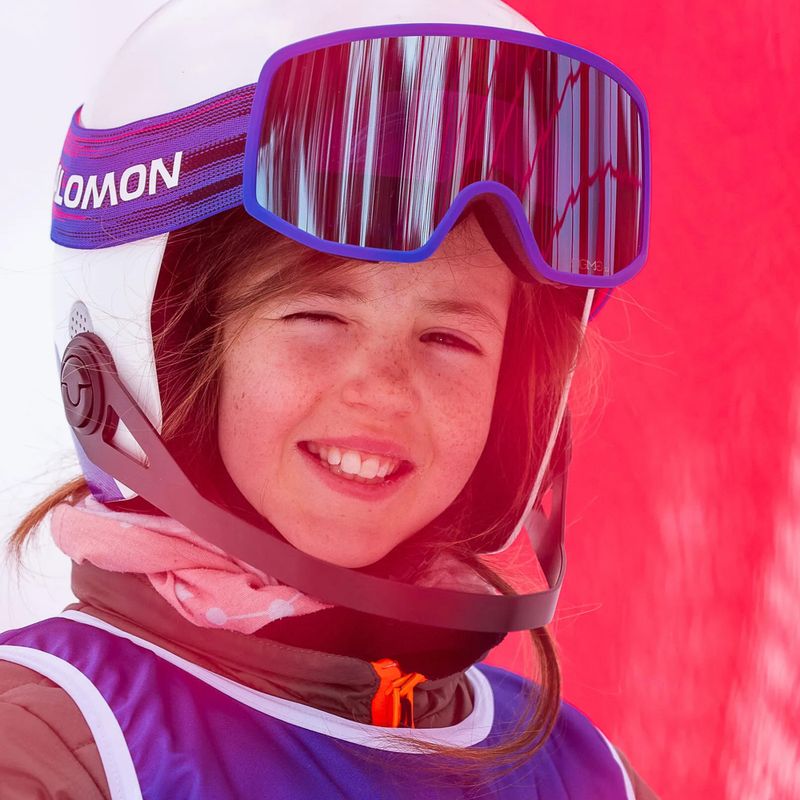 Kask narciarski dziecięcy Salomon Equipe Fis + Chinguard Jr white/race blue 6