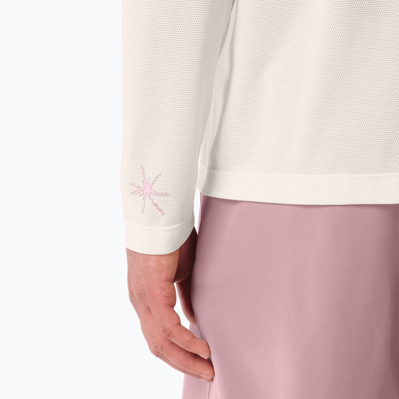 Longsleeve do biegania męski Salomon Shakeout Core Tee GFX LS whisper white/pink frosting 4