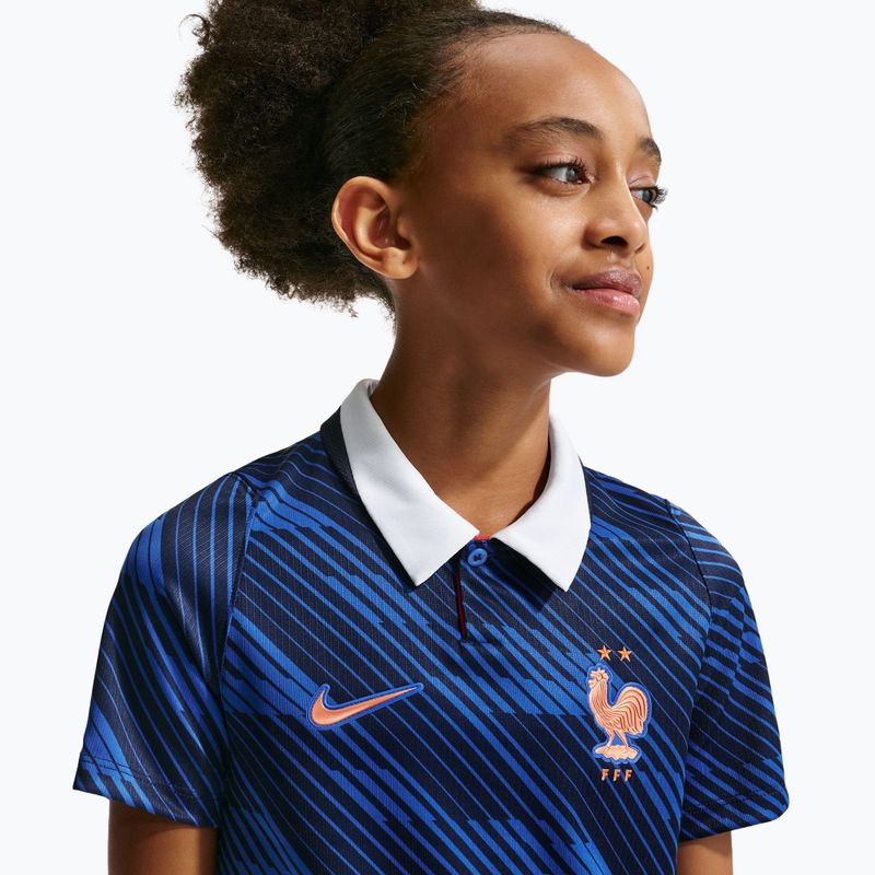 Koszulka piłkarska dziecięca Nike FFF 2026 Stadium Home game royal/metallic copper 10