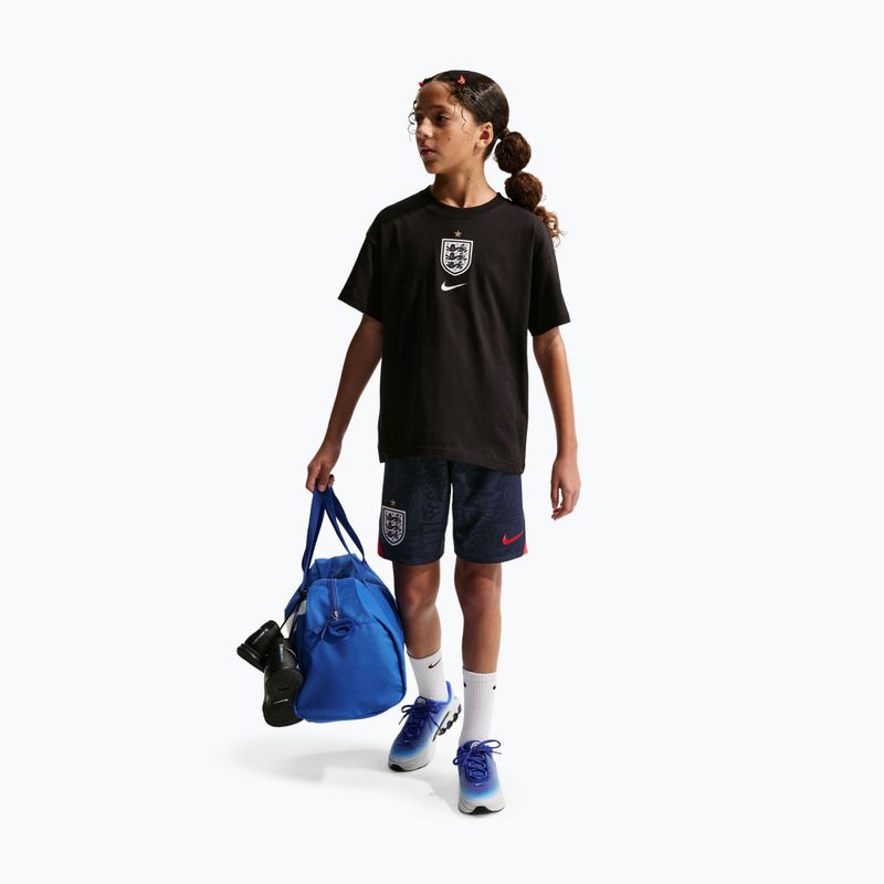Spodenki piłkarskie dziecięce Nike England 2026 Stadium Away obsidian/speed red/white/speed red 2