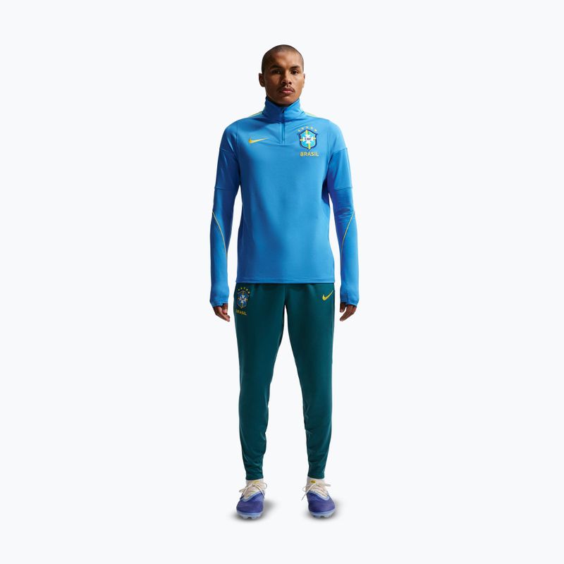 Bluza piłkarska męska Nike Brazil Strike light photo blue/light menta/midwest gold 2