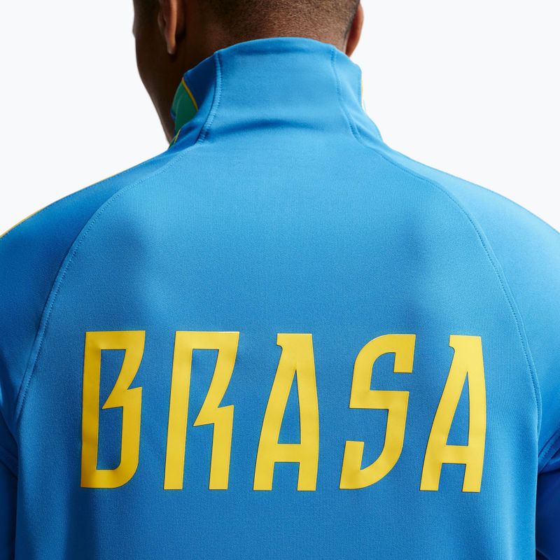 Bluza piłkarska męska Nike Brazil Strike light photo blue/light menta/midwest gold 5