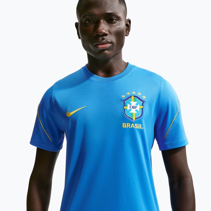 Koszulka piłkarska męska Nike Brazil Strike light photo blue/light menta/midwest gold 4