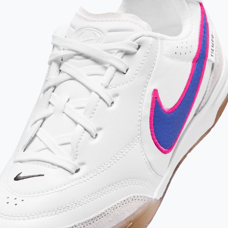 Buty piłkarskie dziecięce Nike Tiempo Streetgato Jr white/pink blast/racer blue 8