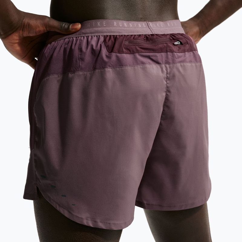 Spodenki męskie Nike Stride Dri-Fit Brief-Lined 5" dark wine/tattoo/burgundy crush 5