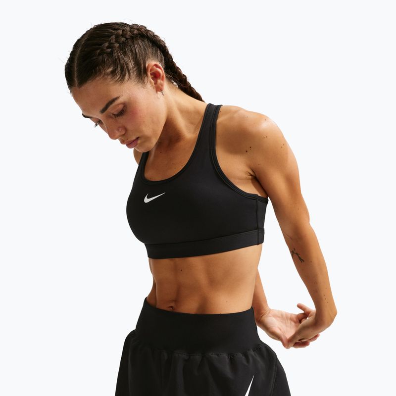 Spodenki do biegania damskie Nike Tempo Swoosh Dri-Fit Mid-Rise Brief-Lined black/white 6