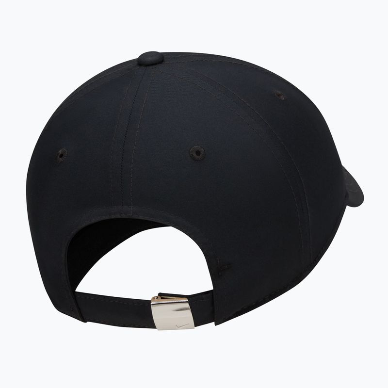 Czapka z daszkiem Nike Dri-Fit Club Unstructured Metal Swoosh 2026 black/metallic silver 2