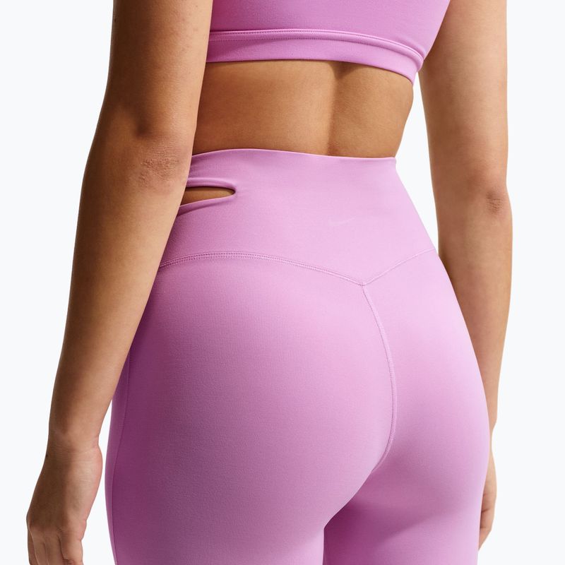 Spodnie treningowe damskie Nike Zenvy High-Waisted Flared light magenta/white 6