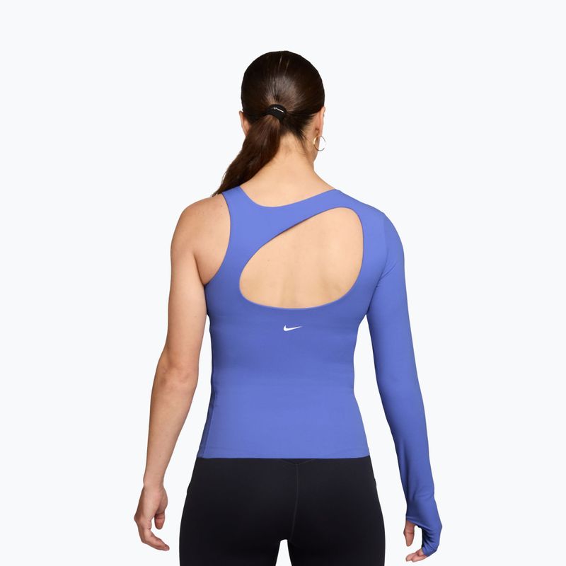 Koszulka treningowa damska Nike Zenvy Dri-Fit One Sleeve Top sapphire/white/white 2